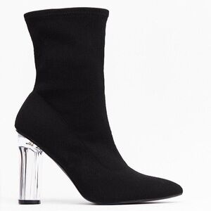 Knit high ankle socks boot